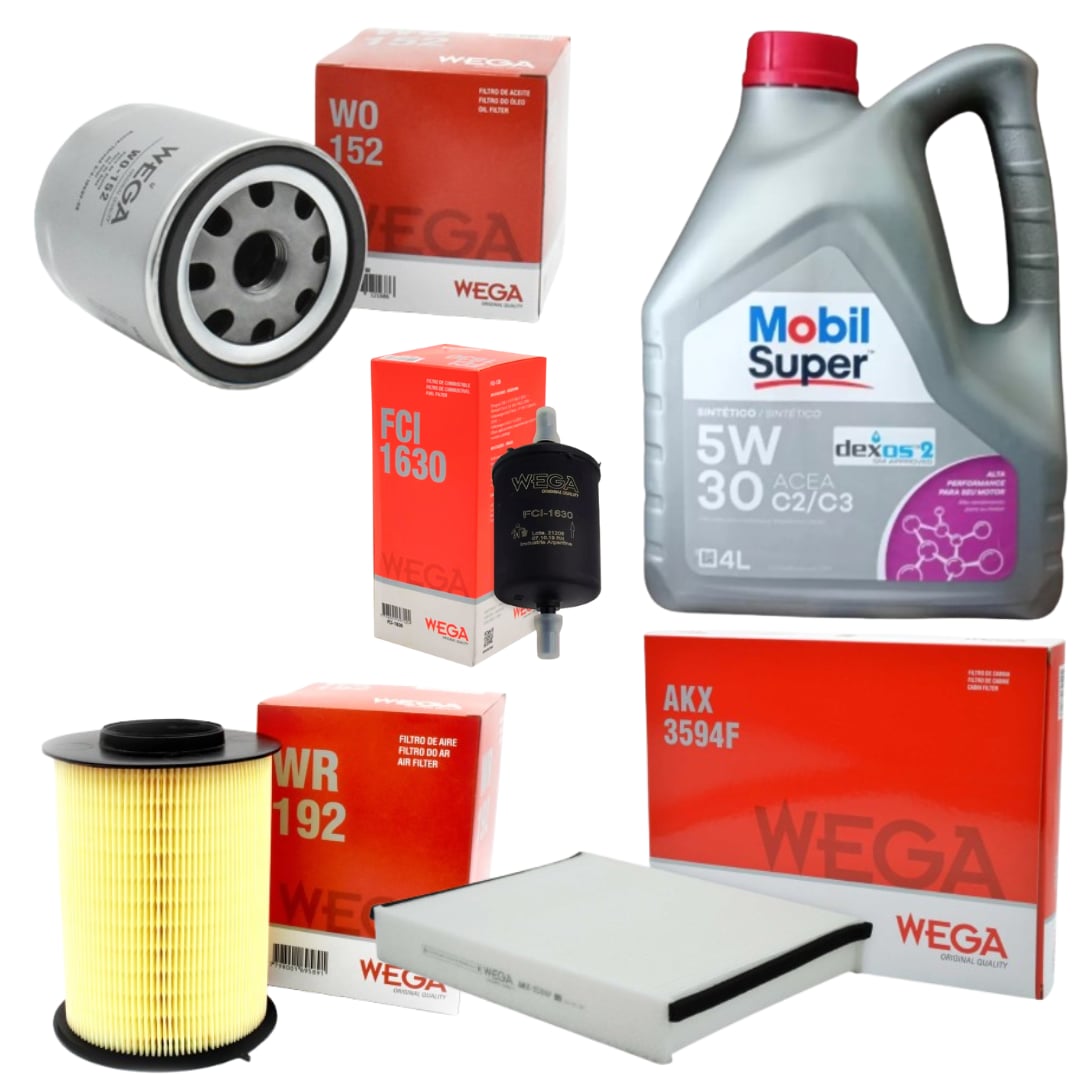 Kit service Ford Focus - 4 filtros + Aceite 5W30 Mobil - Media 1